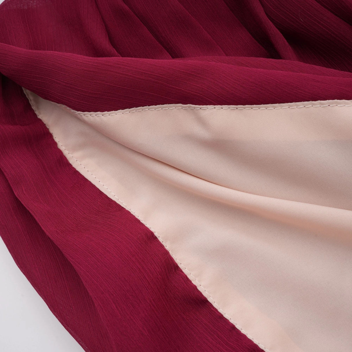 Théa Burgundy Asymmetrical Ruched Mini Dress