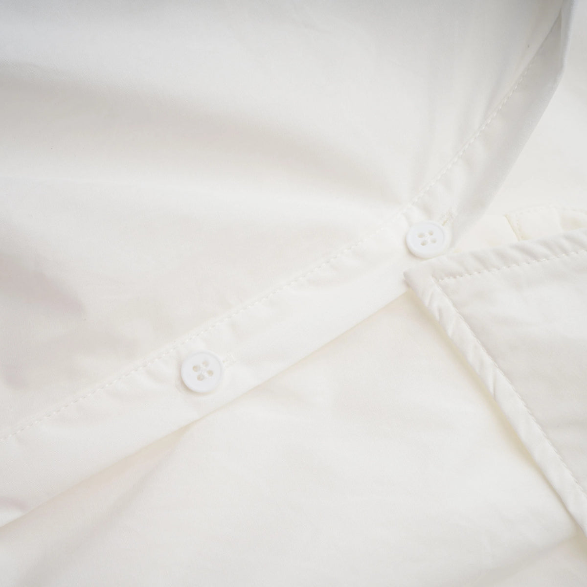 Tímea White Asymmetrical Mini Shirt Dress