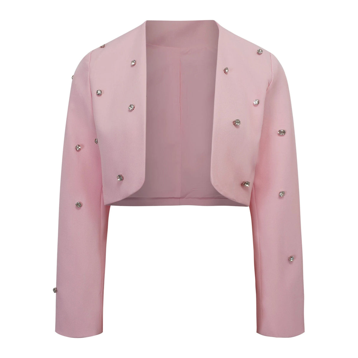 Valéria Pink Crystal Embellished Jacket Dress Set