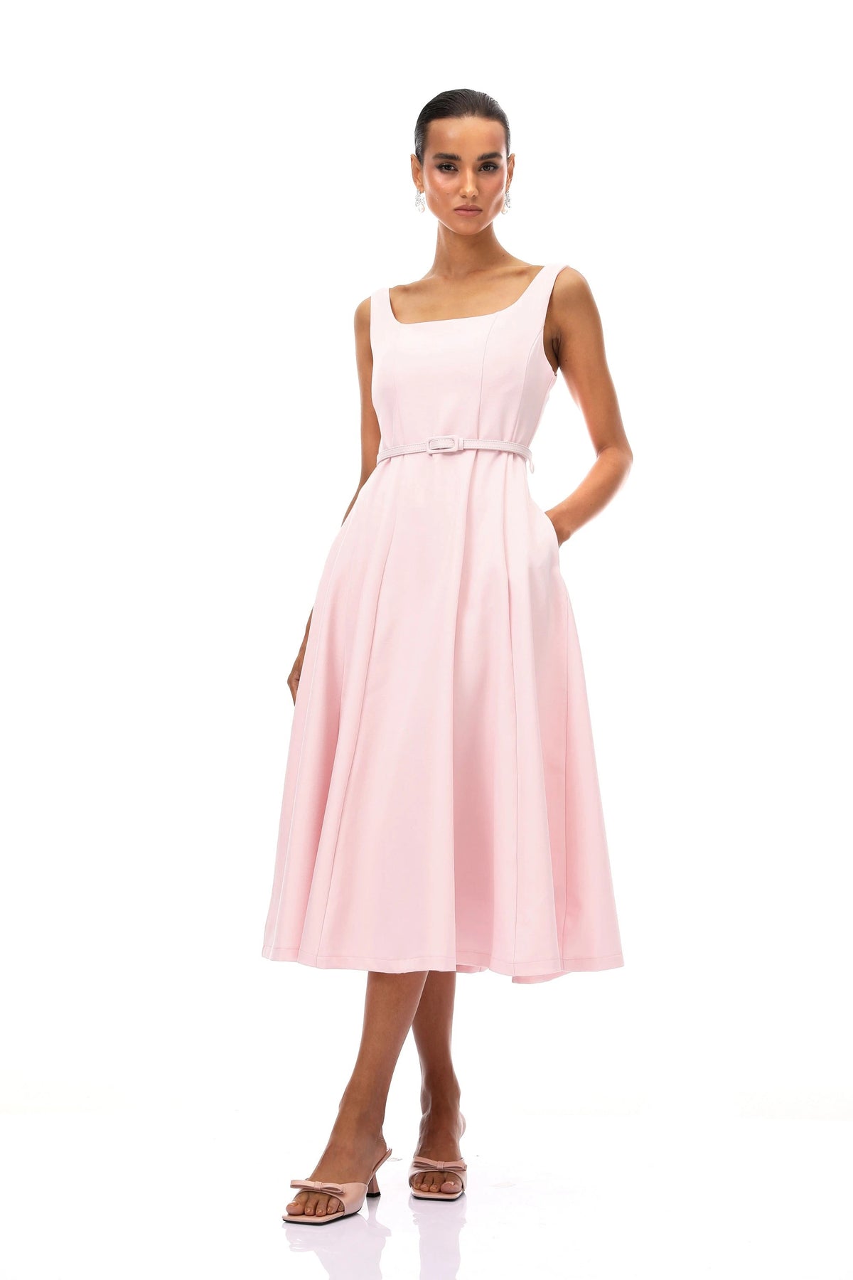 Valéria Pink Crystal Embellished Jacket Dress Set