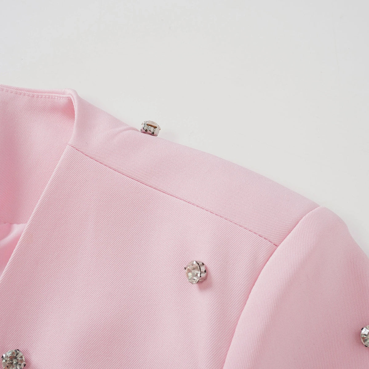 Valéria Pink Crystal Embellished Jacket Dress Set
