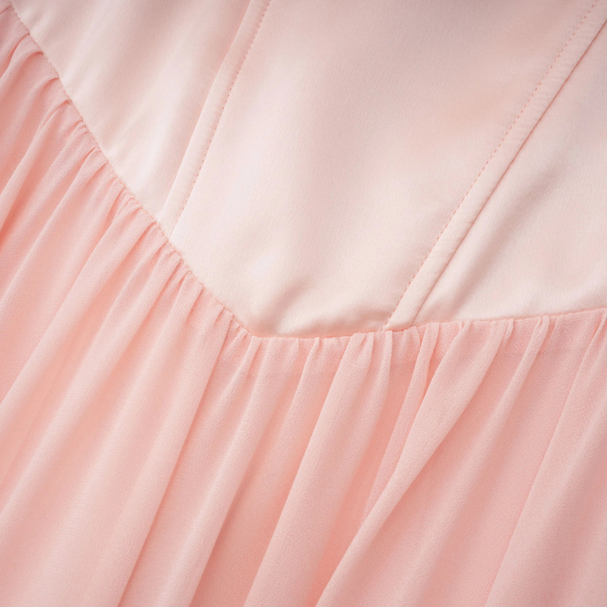 Vasylyna Pink Sweetheart Pleated Maxi Dress