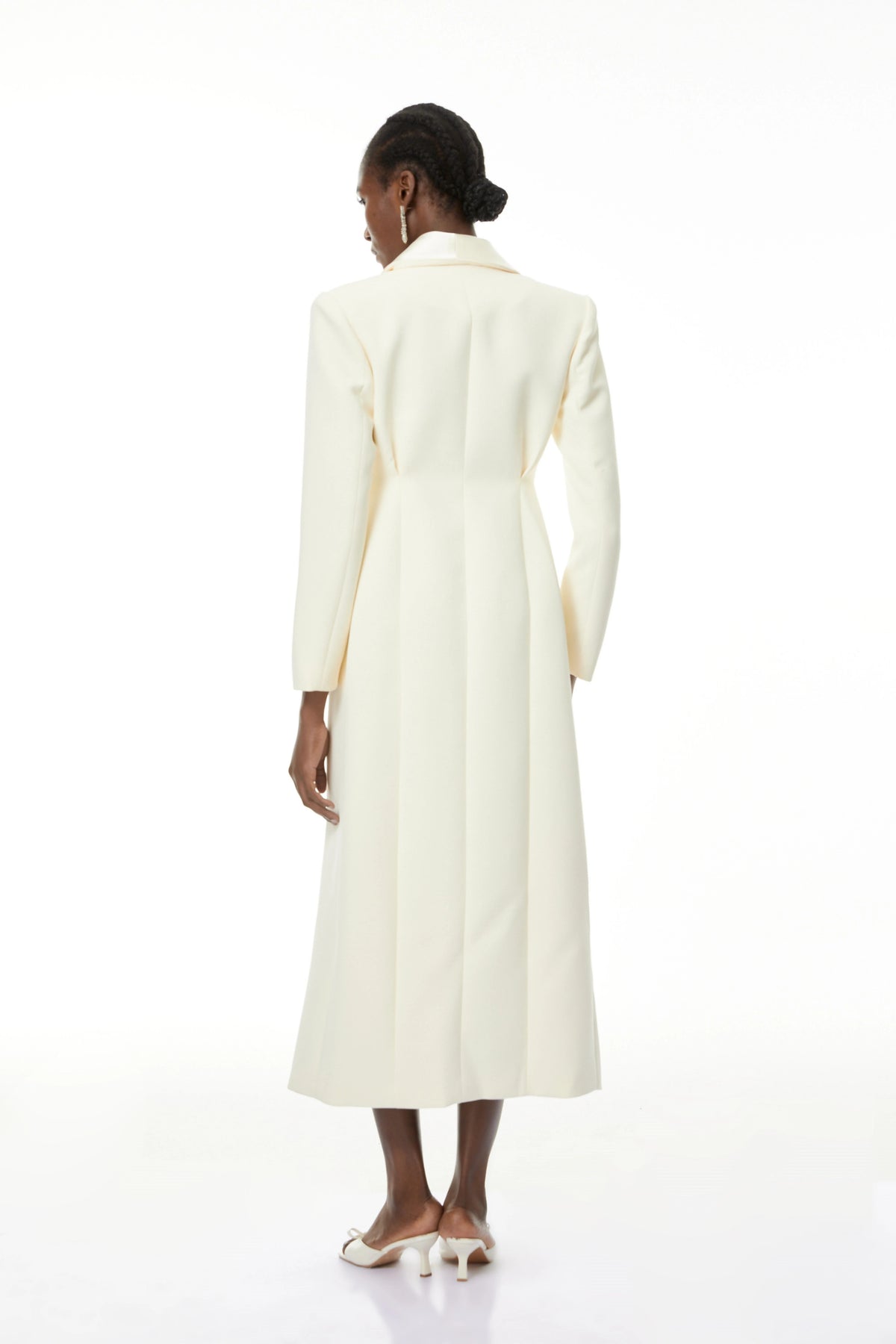 Alice Neutrals Crystal-buttoned Coat