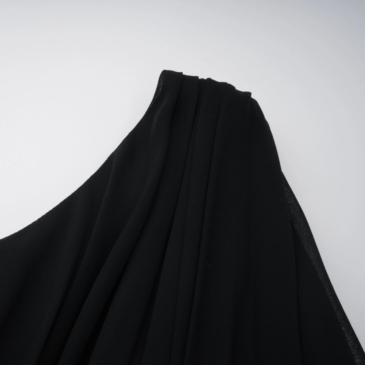 Kaitlyn Maxi Dress Black One Shoulder Cross Front Ruched