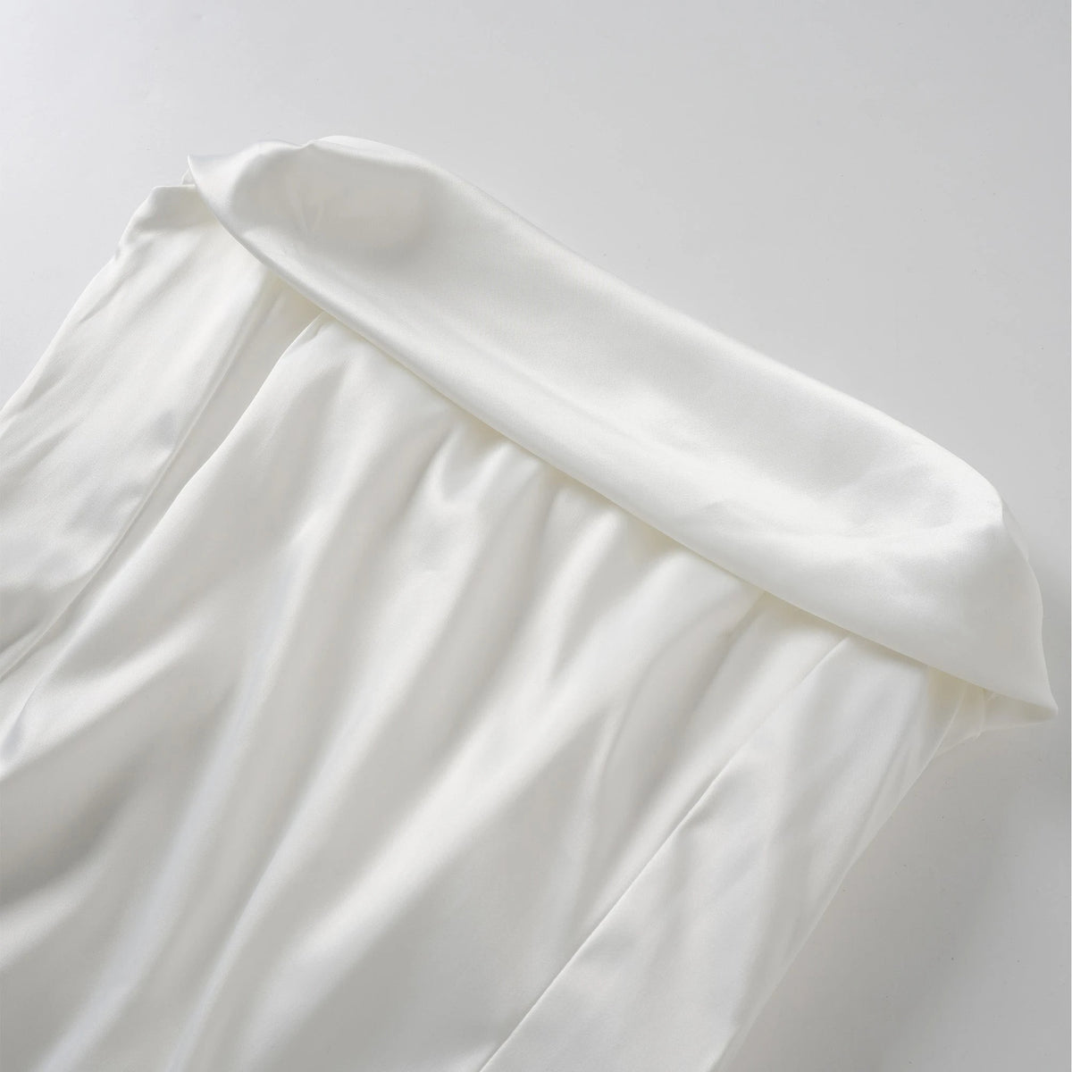 Landry Mini Dress White Ruched Ribbon Detail