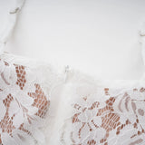 Abbie White Floral Lace Bustier Maxi Dress
