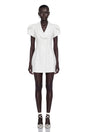 Acharya White Shawl Lapel Mini Dress
