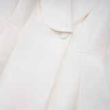Acharya White Shawl Lapel Mini Dress
