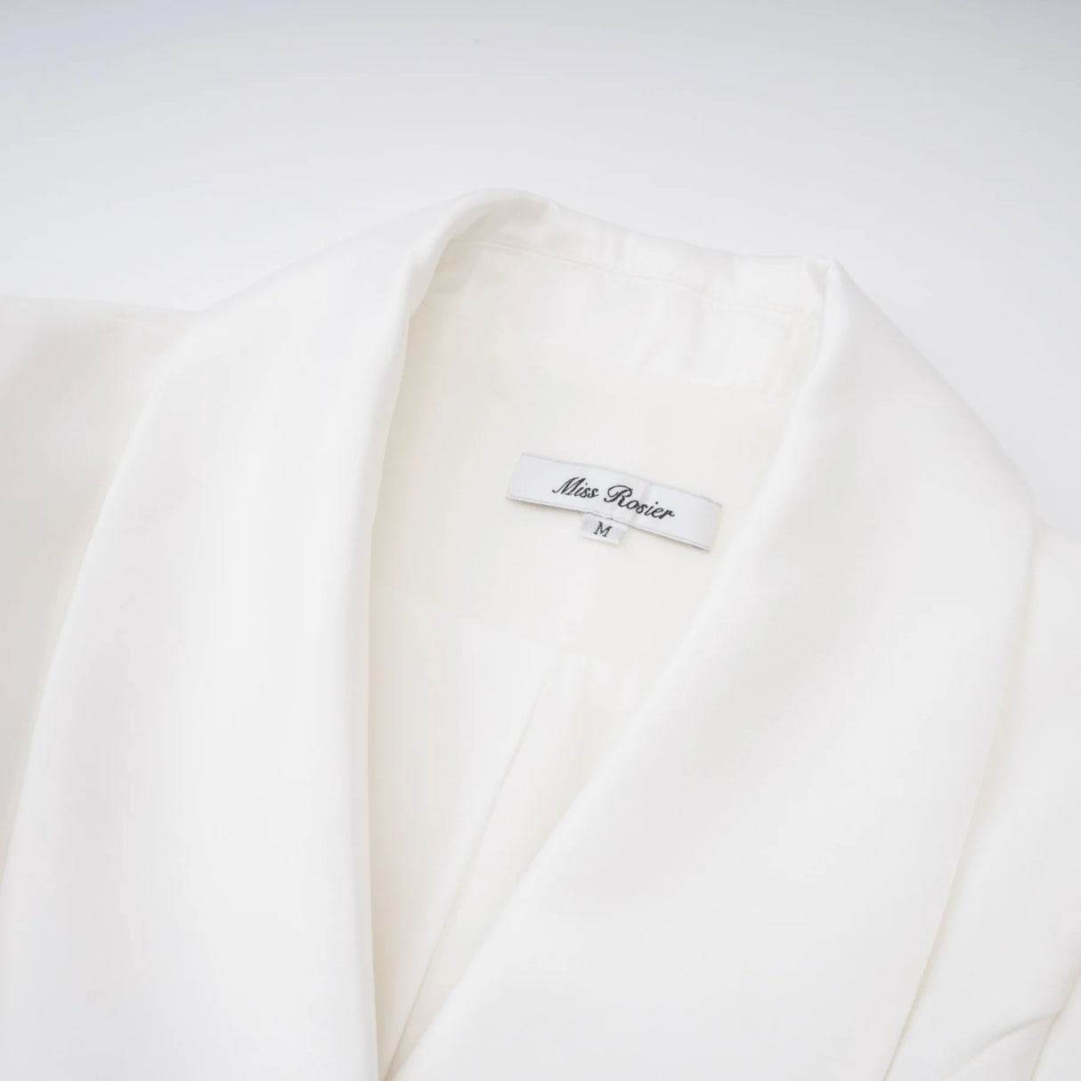 Acharya White Shawl Lapel Mini Dress