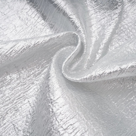 Adina Silver Glossy Asymmetrical Ruched Gown