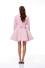 Adrián Pink Flared Mini Blazer Dress