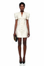 Ainhoa Cream Mock Neck Mini Dress