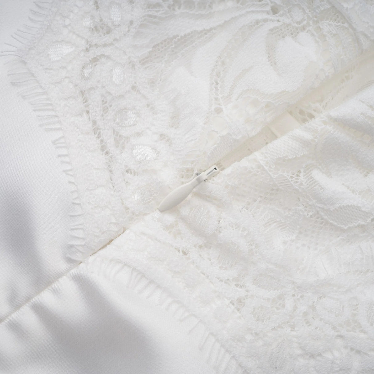 Airelle White Satin Panel Lace Maxi Dress