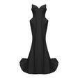 Alba Black Barrel Waist Corset Maxi Dress