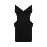 Alba Black Barrel Waist Corset Mini Dress