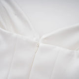 Alba White Barrel Waist Corset Maxi Dress