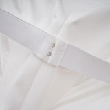 Alba White Barrel Waist Corset Maxi Dress