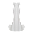 Alba White Barrel Waist Corset Maxi Dress