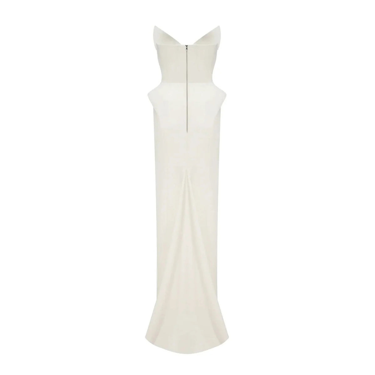 Alba White Barrel Waist Corset Maxi Dress