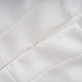 Alba White Barrel Waist Corset Maxi Dress