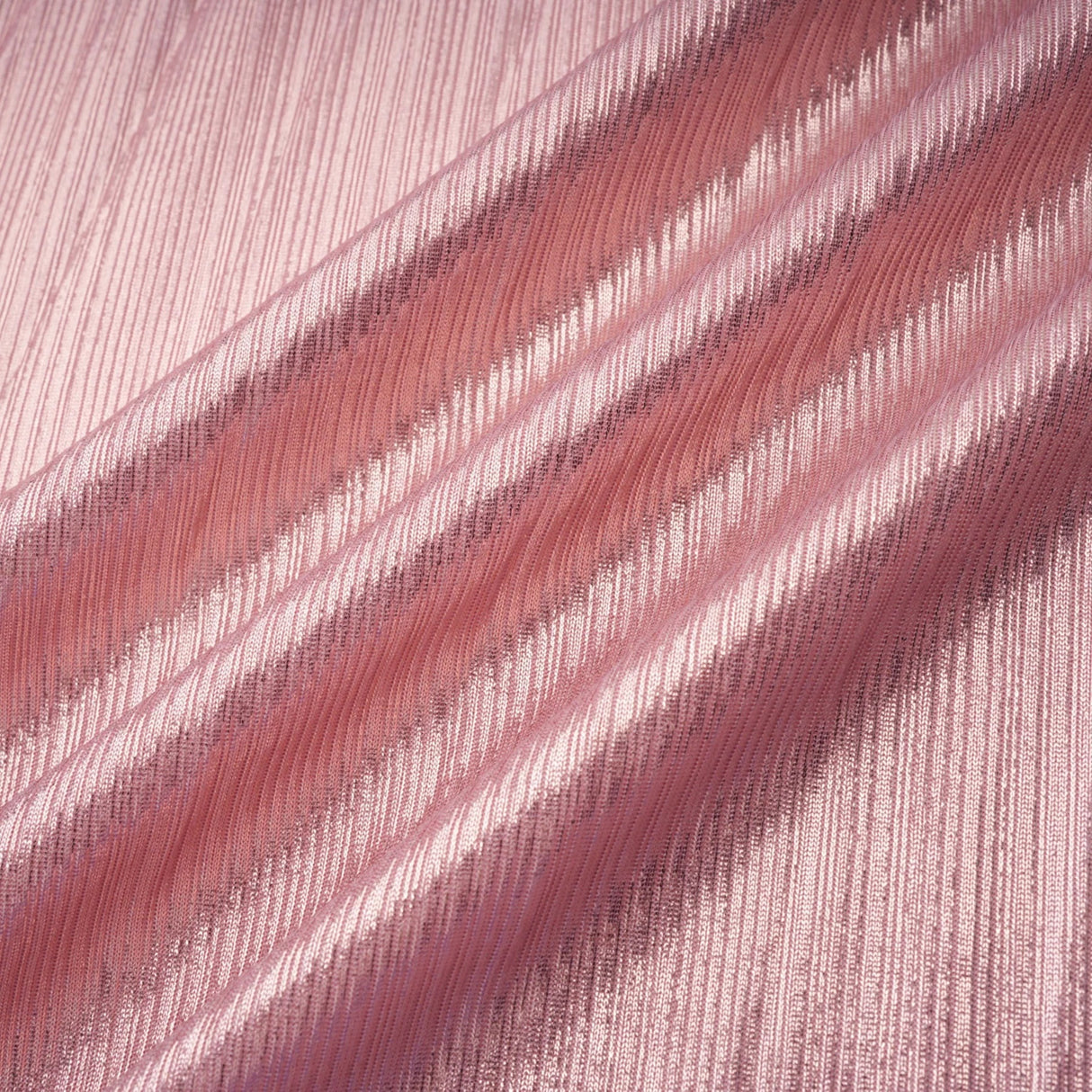 Alchimie Pink Glossy Pleated Maxi Dress