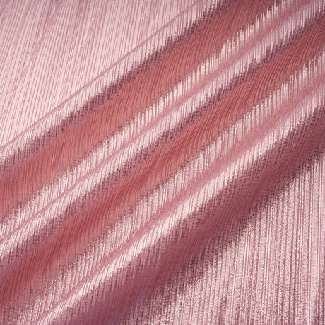 Alchimie Pink Glossy Pleated Maxi Dress