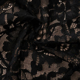 Aleksandra Black Floral Lace Mini Dress