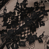 Aleksandra Black Floral Lace Mini Dress