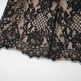 Aleksandra Black Floral Lace Mini Dress