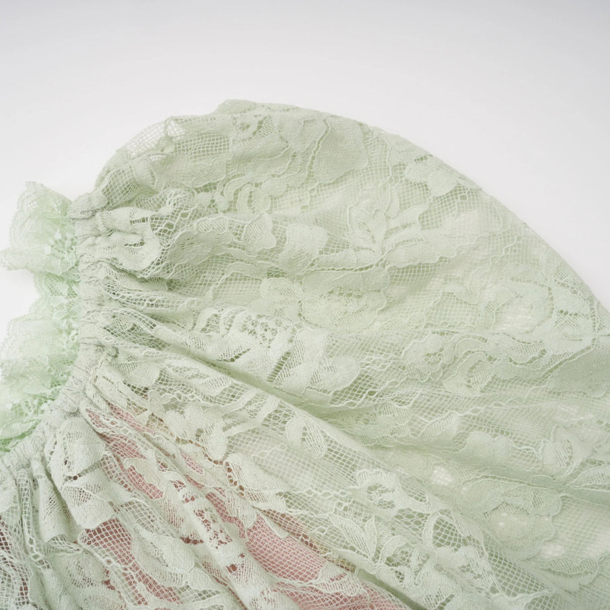 Alexis Sage Green SemiSheer Floral Lace Mini Dress