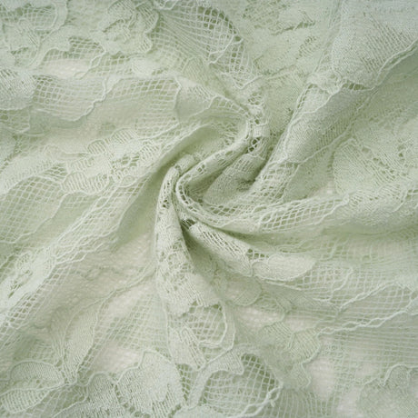 Alexis Sage Green SemiSheer Floral Lace Mini Dress
