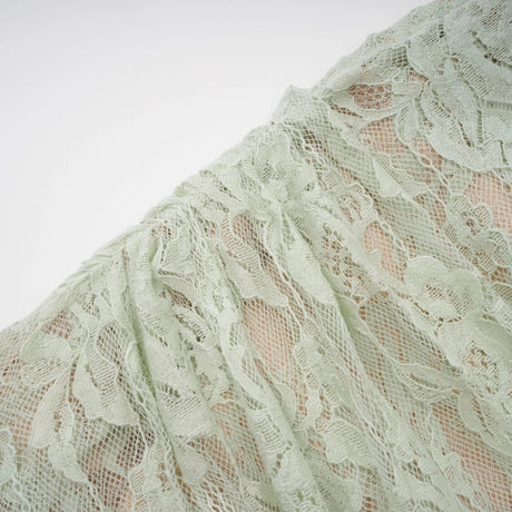 Alexis Sage Green SemiSheer Floral Lace Mini Dress
