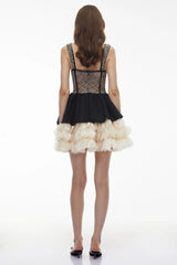 Alice Black Sweetheart Rhinestone Mini Dress