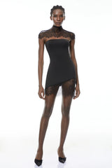 Alvaro Black Lace Shawl  Dress Set
