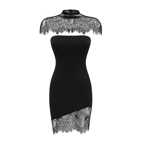 Alvaro Black Lace Shawl  Dress Set