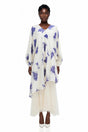 Amara White Floral Print Asymmetrical Maxi Dress