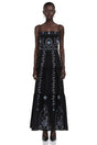 Amarinthe Black Embroidered Maxi Dress with Spaghetti Straps