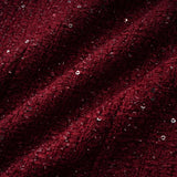 Ancora Red Embellished Tweed Mini Dress