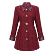 Ancora Red Embellished Tweed Mini Dress