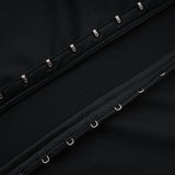 Andrea Black Keyhole Maxi Dress with High Thigh Slit