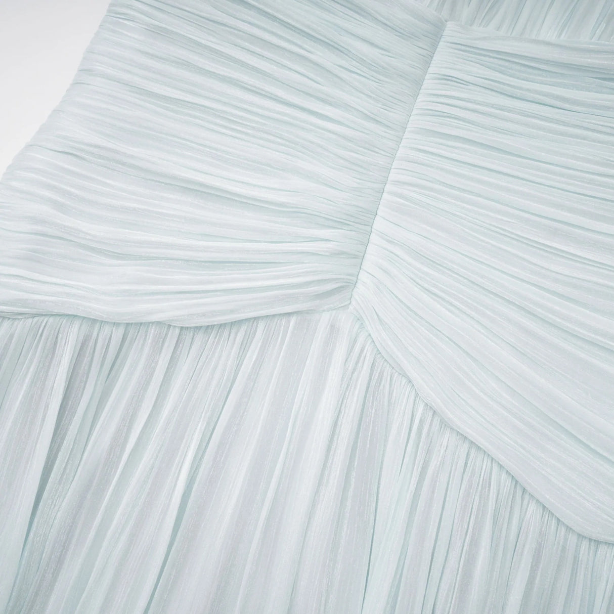 Aneka Green High Neck Glossy Ruched Maxi Dress