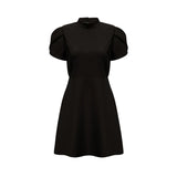 Anna Black PetalSleeve CutOut Bow Mini Dress