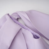 Annabelle Purple CapeDesign Ribbon Maxi Dress Without Gloves