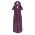Annabelle Purple Off Shoulder Ruched Maxi Dress with Twist Front