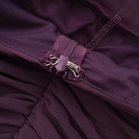 Annabelle Purple Off Shoulder Ruched Maxi Dress with Twist Front