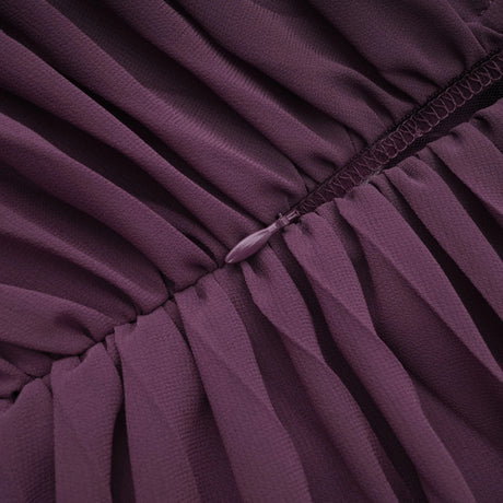 Annabelle Purple Off Shoulder Ruched Maxi Dress with Twist Front