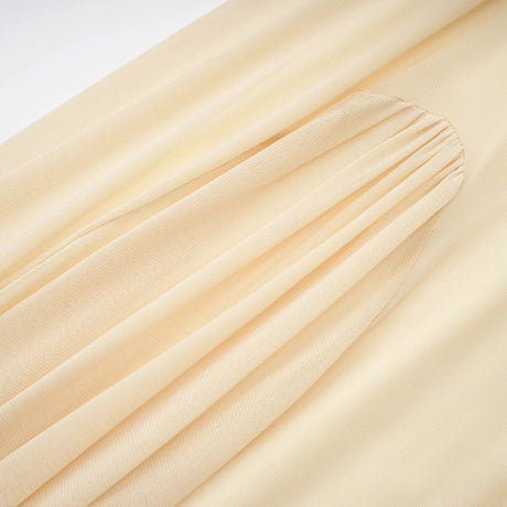 Annabelle Yellow Lantern Sleeve Pleated Maxi Dress