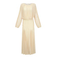 Annabelle Yellow Lantern Sleeve Pleated Maxi Dress