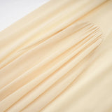 Annabelle Yellow Lantern Sleeve Pleated Maxi Dress