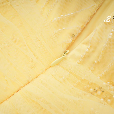 Antonia Yellow Halterneck Bow Maxi Dress